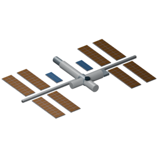 Blender illustration of the ISS